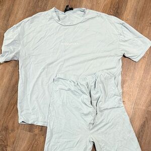 Missguided Soft Blue Lounge Set